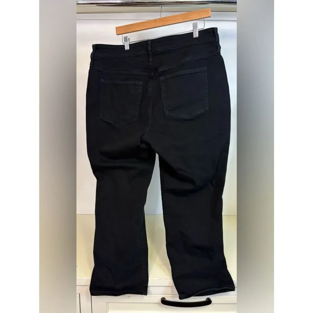 J. Crew Black Curvy Essential Straight-Leg Jeans sz 34